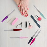 Limas de uñas profesionales Espada Limas de uñas con Mango antideslizante afilado Uñas naturales hechas de acero inoxidable y esponja