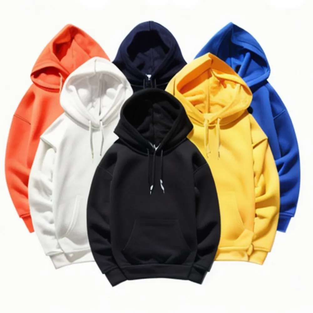 Sweatshirts à capuche et sweatshirts unis sérigraphie brodés personnalisés sublimés logo personnalisé vierge pour hommes