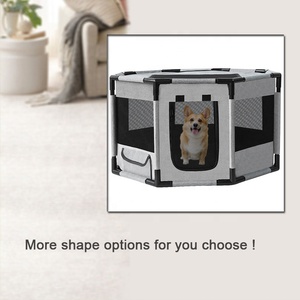 Divisible chaton chien parc <span class=keywords><strong>pour</strong></span> animaux <span class=keywords><strong>de</strong></span> compagnie Double chambre tuyau en acier cadre <span class=keywords><strong>Cage</strong></span> <span class=keywords><strong>pour</strong></span> chats chiot petit Animal Portable pliable chenil tente - Product Image 6