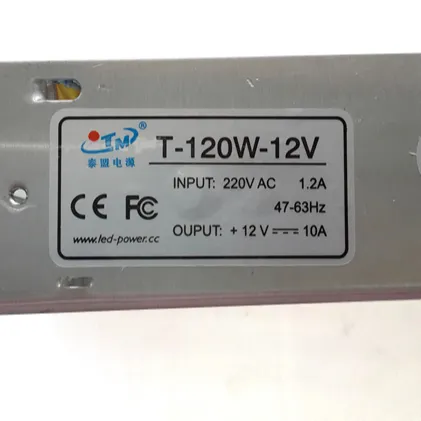 Adaptador de transformador de fuente de alimentación regulada Universal, controlador LED para tira LED, sistema de cámara CCTV, Radio, 12V, 10A