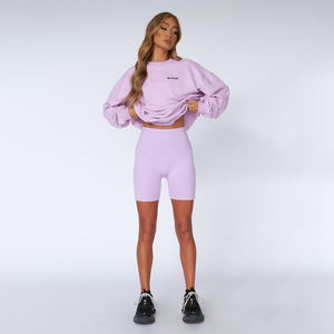 Sweat-shirt personnalisé à col ras du cou pour femmes, sweat-shirt oversize en coton biologique de haute qualité, vêtements de boutique pour femmes en gros - Product Image 4