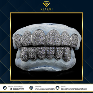 VVS Moissanite Diamante tachonado oro plata dientes Grillz Micro ajuste joyería para compradores a granel precio confiable - Product Image 2
