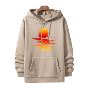 Sudadera con capucha con estampado de puesta de sol romántica Unisex nueva moda Casual pulóver sudadera 100% algodón invierno bordado ropa Unisex para - Product Image 3