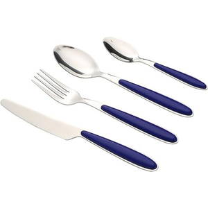 Vente en gros service de couverts personnalisé offre spéciale finition argentée argenterie service de couverts en acier inoxydable avec poignée en résine - Product Image 3