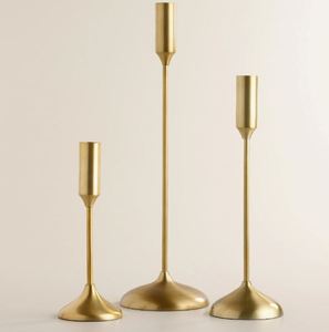 Portavelas y soporte de metal antiguo de latón hecho en metal de hierro para decoración de bodas - Product Image 4