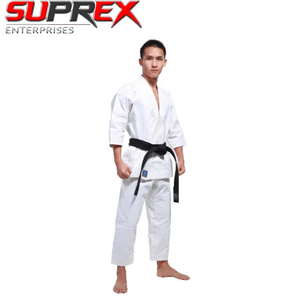 Kimono de karaté en coton blanc avec taille haute, léger, pour l'entraînement aux arts martiaux, unisexe - Product Image 6