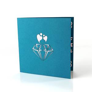 Meilleure vente de cartes de vœux pour Couples, Design de mariage romantique, vente en gros, cartes pop-up 3D, amour et saint-valentin, petite quantité à partir de 100 pièces - Product Image 5