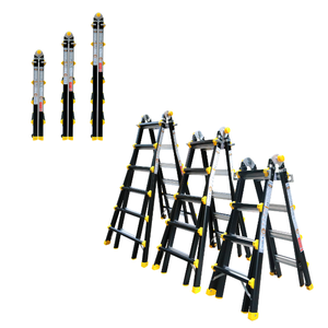 OEM/ODM EN131 Standard <b>Aluminum</b> 6063 Folding Telescopic <b>Ladder</b> 150kg Load Capacity Multi-Purpose Insulation Outdoor Home - Product Image 3