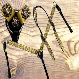 Accessoires de cheval personnalisés de qualité supérieure en cuir avec cuirasse pour l'équitation du fournisseur indien - Product Image 1