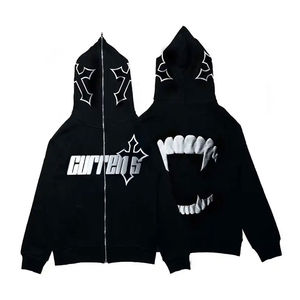 Vente en gros de sweats à capuche zippés de haute qualité pour hommes brodés Streetwear en taille normale pour les Offre Spéciale d'hiver - Product Image 3