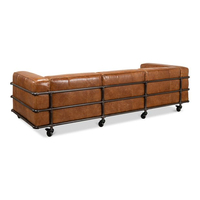 Canapé Chesterfield classique trois places en bois massif, convertible et extensible, pour salon, maison ou école