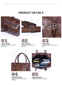 Sacs de voyage en cuir pour hommes, sacs de sport en cuir pour hommes, grands sacs de voyage pour week-end - Product Image 3