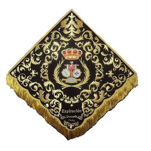 Badges de cadre personnalisés avec écussons familiaux en dentelle brodés à la main avec bouton sur le style - Product Image 5