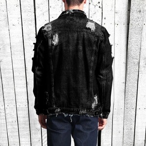 Chaquetas vaqueras con estilo transpirable de primera calidad para hombre, chaqueta desgastada de algodón 100% para hombre, Chaquetas vaqueras lavadas con estilo para hombre - Product Image 3