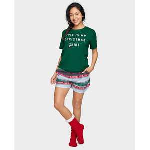 Short de pyjama en flanelle respirant pour femmes matériau en coton confortable personnalisé mignon usage domestique tenue de nuit d'hiver ourlet dauphin - Product Image 2