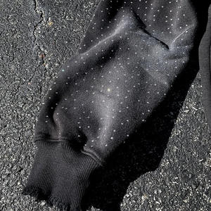 เสื้อกันหนาวมีฮู้ดแบบสวมหัวทรงหลวมประดับเพชรหรูหราขนาดใหญ่แนวสตรีทแวร์แนวสตรีทแวร์มีฮู้ดสำหรับผู้ชาย2026 - Product Image 5