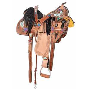 La mejor calidad Western Racing Horse Saddle Tack Western Pleasure Trail Cowboy Leather Tack Horse sillín almohadillas - Product Image 1
