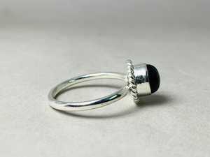 High Quality 925 <b>Sterling</b> <b>Silver</b> <b>Ring</b> Black Onyx Cabochon <b>Set</b> Bohemian Style Black Gemstone Jewelry Gift Item Factory Wholesale - Product Image 5