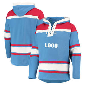 OEM Custom Ice Hockey <b>Lace</b>-Up Hoodie Jersey Sublimation Team Uniform Ice Hockey Wear OEM Service Custom Color Custom Logo 100% - Product Image 6