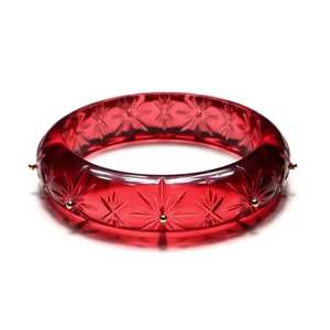 กำไลเรซิ่นทำด้วยมือส่วนประกอบของประดับสไตล์ชนเผ่าหรูหราเป็นมิตรกับสิ่งแวดล้อมสำหรับผู้หญิงรูปแบบการออกแบบที่โดดเด่นความรัก - Product Image 2