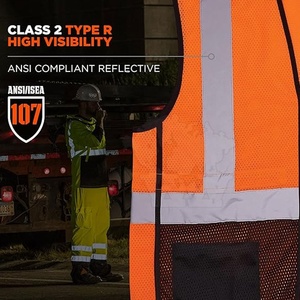 High Quality Waterproof LED Flash Reflective Men's <b>Safety</b> Vest 2024 New Arrival Best Design Wears World - Product Image 5