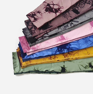 Nouveaux leggings de sport push-up sans couture tie-dye pour femmes taille haute vêtements de sport de fitness taille moyenne avec legging à motif solide - Product Image 2