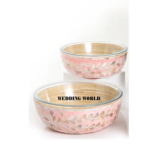 Plateau de service noir en bois nacre plateau de service en gros classique élégant en gros nouveau plateau de service en bois - Product Image 2