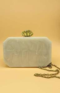 Bolso de mano de resina impreso personalizado con diseño único Bolso de mano de resina con aspecto de espejo brillante Bolso de mano de resina ligero - Product Image 4