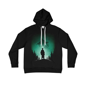Pull à capuche en molleton de polyester à motif uni imprimé par sublimation personnalisée pour hommes et femmes, teint dans des tons unis, pour l'hiver - Product Image 1