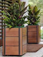 Pot de fleurs rustique en bambou fait main, pour intérieur/extérieur, décoration murale suspendue, système hydroponique vertical écologique pour la maison