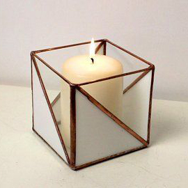 Bougeoir plaqué or de Style nordique chandelier en verre d'artisanat géométrique européen pour Noël décorer le Style de luxe - Product Image 2