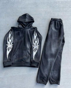 Sudaderas con capucha de alta calidad Ropa de hombre Chándales 100% Algodón Jersey personalizado Sudadera con capucha Hombres Pantalones Conjunto Venta al por mayor Ropa de invierno - Product Image 4