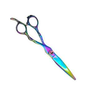 Tijeras de peluquería de lujo con cuchillas afiladas duraderas Tijeras de peluquería de salón de tornillo de lujo con reposapiés fijo - Product Image 3