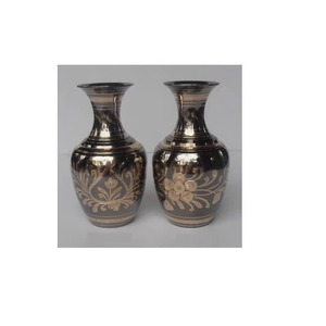 แจกันทองเหลืองสไตล์วินเทจคลาสสิกของตกแต่งบ้านทำด้วยมือที่ทันสมัยเหมาะสำหรับห้องนั่งเล่นและพื้นที่รับประทานอาหาร - Product Image 6