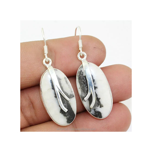 ต่างหูพลอยเทอร์ควอยส์925พลอยเทอร์ควอยซ์สังเคราะห์สีเงินสเตอร์ลิงธรรมชาติดีไซน์ใหม่เครื่องประดับชั้นดี - Product Image 3