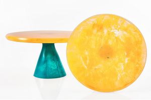 แม่พิมพ์ถาดวางเค้กเรซิ่นอีพ็อกซี่ ทรงกลม พร้อมอุปกรณ์โลหะสำหรับเสิร์ฟเค้กและของหวาน - Product Image 2