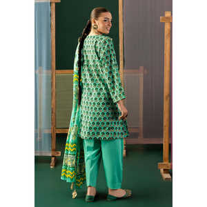 ชุดสูทผ้าลอนปักลายโกต้า 3 ชิ้นสำหรับผู้หญิง พร้อมผ้าคลุมไหล่พิมพ์ลาย รุ่น CL-62044 - Product Image 6