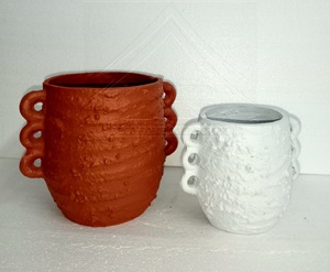 Jarrones Plegados de Lujo Vanguardistas, Jarrón Artístico Creativo en Blanco y Negro con Textura 3D, Cerámica Geométrica para Vestíbulo de Hotel y Sala de Estar - Product Image 5