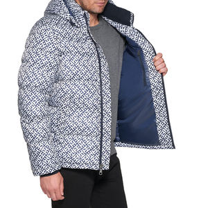 Veste matelassée pour homme sur mesure en gros, taille plus, douce, imperméable, veste d'extérieur noire, tissu matelassé tendance pour l'hiver - Product Image 4