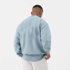 Sudadera con capucha básica extragrande con hombros caídos y logotipo personalizado bordado 100% sudadera de algodón para hombre para invierno - Product Image 5