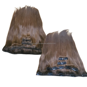 2025 nouveau Remy Clip-In soyeux vague droite Extensions de cheveux humains produit en gros en vente - Product Image 6