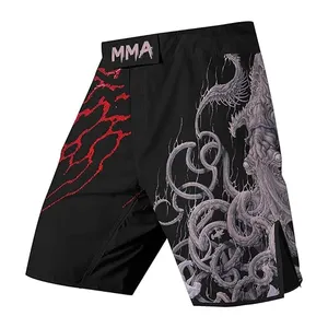 Short MMA léger à taille élastique pour hommes, MMA de qualité supérieure, au meilleur prix de gros, taille personnalisée pour hommes