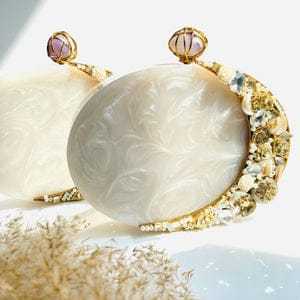 Mid-Century Trending Antique femmes résine pochette qualité sac à main fermeture éclair à la mode Portable chaînes étanches pour soirée - Product Image 2