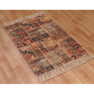 Alfombra Tejida 100% Algodón Natural Ecológica Lavable Clásica de Pelo Medio Estampada para Dormitorio y Sala de Estar - Product Image 6