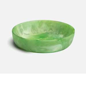 Bol à salade en résine festonnée pour la maison Grand bol en verre décoratif pour collation de fruits alimentaires, bol à fruits en cristal fait à la main - Product Image 5