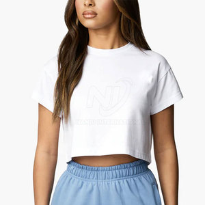 เครื่องแต่งกายลำลองคุณภาพพรีเมี่ยมของผู้หญิงเสื้อครอปท็อปน้ำหนักเบาสำหรับฤดูร้อน - Product Image 4