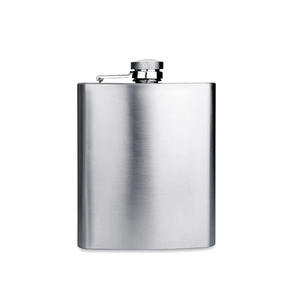 Botella de Licor Metálica Myrva, Rectangular, Portátil, para Viaje, Diseño Minimalista - Product Image 1