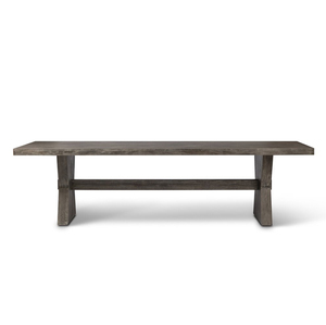 Table à manger de 6 à 8 places, design européen antique, plateau en bois de manguier massif de 2 pouces d'épaisseur, pieds en forme de nœud papillon, design attrayant - Product Image 3