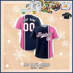 Camiseta de Béisbol Personalizada para Hombre, Bordada, con Cuello en V, Sublimada, de Malla Transpirable, con Diseño de Ángeles, Venta al Por Mayor - Product Image 3