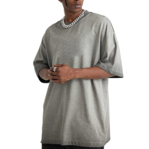 Camiseta de Algodón Premium para Hombre, Estilo Urbano, Corte Holgado, Venta al por Mayor para el Mercado Europeo, Camiseta de Algodón Lisa para Hombre, Alta Calidad de Exportación - Product Image 4